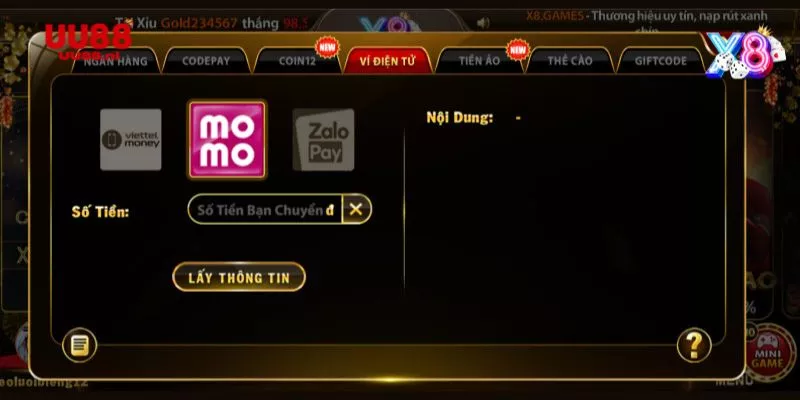X8 & UU88 nâng cấp hệ thống nạp rút tiền hiện đại nhất hiện nay